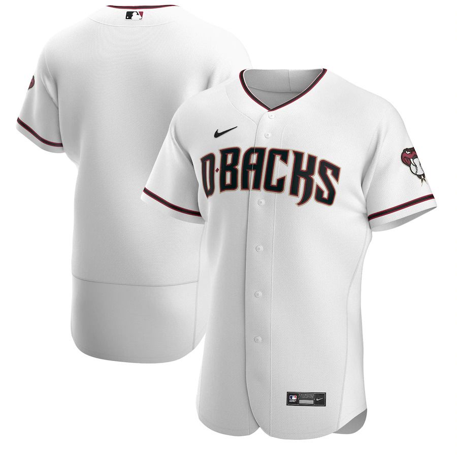 Men Arizona Diamondbacks Nike White Crimson Home Authentic Team MLB Jersey->arizona diamondback->MLB Jersey